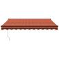 Preview: Markise Einziehbar Orange und Braun 3x2,5 m Stoff und Aluminium