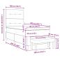 Preview: Boxspringbett mit Matratze & Bank Taupe 100x200 cm Stoff