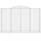 Preview: Gabionen mit Hochbogen 4 Stk. 300x50x180/200cm Verzinktes Eisen