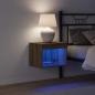 Preview: Wandschrank mit LED-Leuchten Artisan Eiche 40x30x30 cm