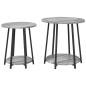Preview: Beistelltisch 2er Set Grau aus Holzwerkstoff und Metall