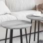 Preview: Beistelltisch 2er Set Grau aus Holzwerkstoff und Metall
