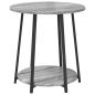 Preview: Beistelltisch 2er Set Grau aus Holzwerkstoff und Metall