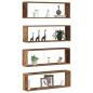 Preview: Wandregale 4er Set Altholz 80x15x26 cm Holzwerkstoff