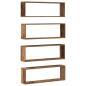 Preview: Wandregale 4er Set Altholz 80x15x26 cm Holzwerkstoff