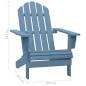 Preview: Adirondack-Gartenstuhl Massivholz Tanne Blau