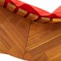 Preview: Sonnenliege Set aus 2 Rot Holz und Stoff Standard Faltbar