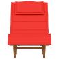 Preview: Sonnenliege Set aus 2 Rot Holz und Stoff Standard Faltbar
