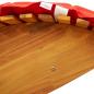 Preview: Sonnenliege Set aus 2 Rot Holz und Stoff Standard Faltbar