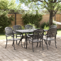 Preview: Set aus 4 Schwarz Gussaluminium Mittel Dekorative Intarsien