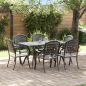 Preview: Set aus 4 Schwarz Gussaluminium Mittel Dekorative Intarsien