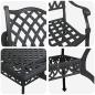 Preview: Set aus 3 Schwarz Gussaluminium Mittel Stylisches Design