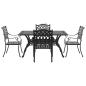 Preview: Set aus 3 Schwarz Gussaluminium Mittel Stylisches Design