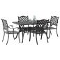 Preview: Set aus 3 Schwarz Gussaluminium Mittel Stylisches Design