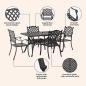 Preview: Set aus 3 Schwarz Gussaluminium Mittel Stylisches Design