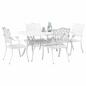 Preview: Set aus 3 Weiß Guss-Aluminium 150x90x72 cm Langlebig