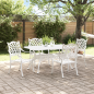Preview: Set aus 3 Weiß Guss-Aluminium 150x90x72 cm Langlebig