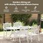 Preview: Set aus 3 Weiß Guss-Aluminium 150x90x72 cm Langlebig