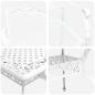 Preview:   Set aus 3 Weiß Aluminium 150x90x72 cm Langlebig