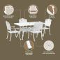 Preview:   Set aus 3 Weiß Aluminium 150x90x72 cm Langlebig