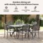 Preview: Set aus 4 Schwarz Gussaluminium 150x90x72 cm