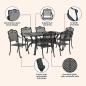 Preview: Set aus 4 Schwarz Gussaluminium 150x90x72 cm