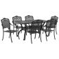 Preview: Set aus 4 Schwarz Gussaluminium 150x90x72 cm