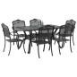 Preview: Set aus 4 Schwarz Gussaluminium 150x90x72 cm