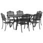 Preview: Set aus 4 Schwarz Gussaluminium 150x90x72 cm