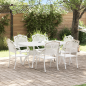 Preview: Set aus 4 Weiß Guss-Aluminium Groß Dekorative Intarsien