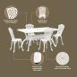 Preview: Set aus 3 Weiß Gussaluminium 150 x 90 x 72 cm Coole Muster