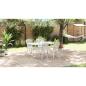 Preview: Set aus 3 Weiß Gussaluminium 150 x 90 x 72 cm Coole Muster