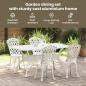 Preview: Set aus 3 Weiß Gussaluminium 150 x 90 x 72 cm Coole Muster