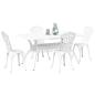 Preview: Set aus 3 Weiß Gussaluminium 150 x 90 x 72 cm Coole Muster
