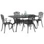 Preview: Set aus 3 Schwarz Gussaluminium 150x90x72 cm Langlebig
