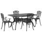 Preview: Set aus 3 Schwarz Gussaluminium 150x90x72 cm Langlebig