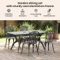 Preview: Set aus 3 Schwarz Gussaluminium 150x90x72 cm Langlebig