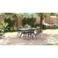 Preview: Set aus 3 Schwarz Gussaluminium 150x90x72 cm Langlebig