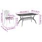 Preview: Set aus 3 Schwarz Gussaluminium 150x90x72 cm Langlebig