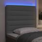 Preview: Kopfteil Hellgrau Stoff 90 cm Dekorative Elemente