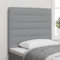 Preview: Kopfteil Hellgrau Stoff 90 cm Dekorative Elemente