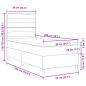 Preview: Bettgestell mit Matratze Dunkelbraun Stoff 90 x 200 cm