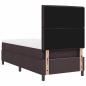 Preview: Bettgestell mit Matratze Dunkelbraun Stoff 90 x 200 cm