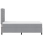 Preview: Bettgestell mit Matratze Hellgrau Stoff 100 x 200 cm Bettmatratze