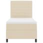 Preview: Bettgestell mit Matratze Beige Stoff 100 x 200 cm Bettmatratze
