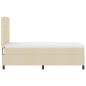 Preview: Bettgestell mit Matratze Beige Stoff 100 x 200 cm Bettmatratze