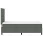 Preview: Bettgestell mit Matratze Dunkelgrau Stoff 90 x 200 cm