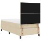 Preview: Bettgestell mit Matratze Beige Stoff 90 x 200 cm Boxspringbett