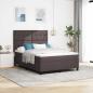 Preview: ARDEBO.de - Boxspringbett mit Kopfteil Dunkelbraun 140 x 190 cm Stoff