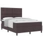 Preview: Boxspringbett mit Kopfteil Dunkelbraun 140 x 190 cm Stoff